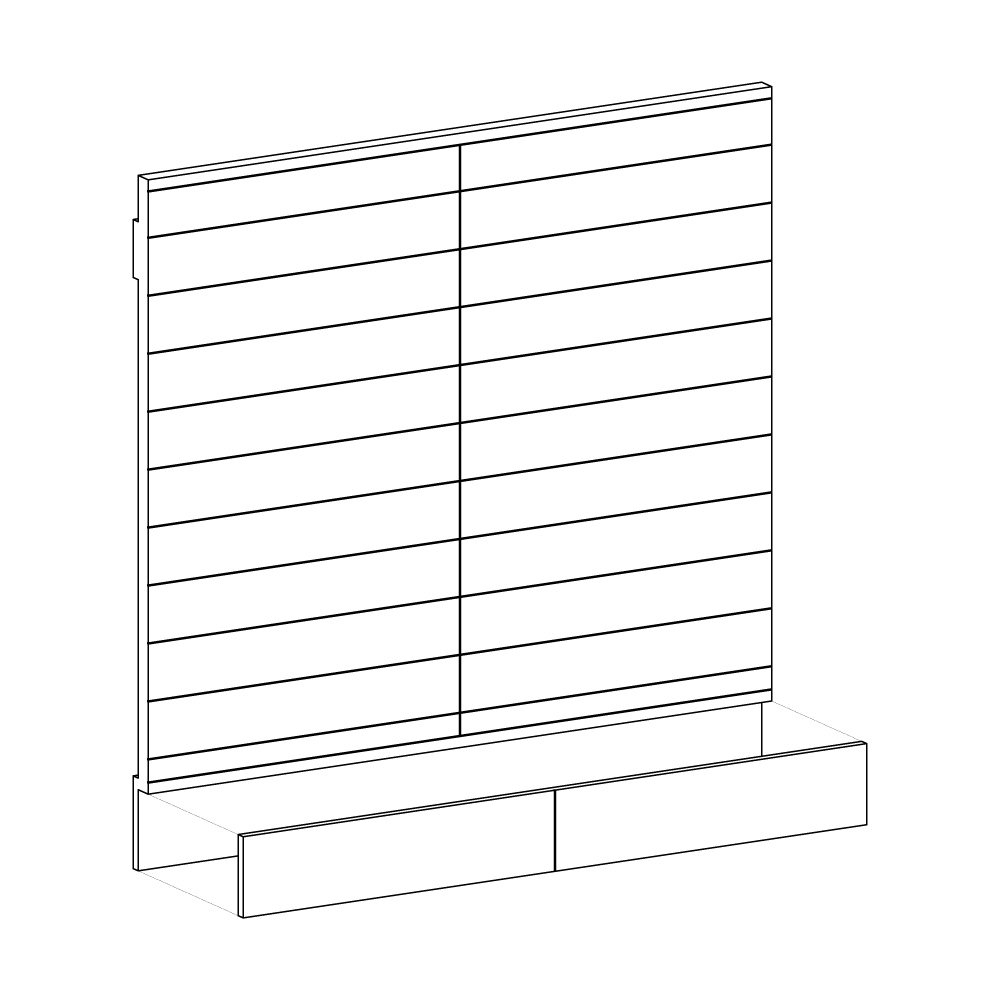 Blank Panels with Dock Wall